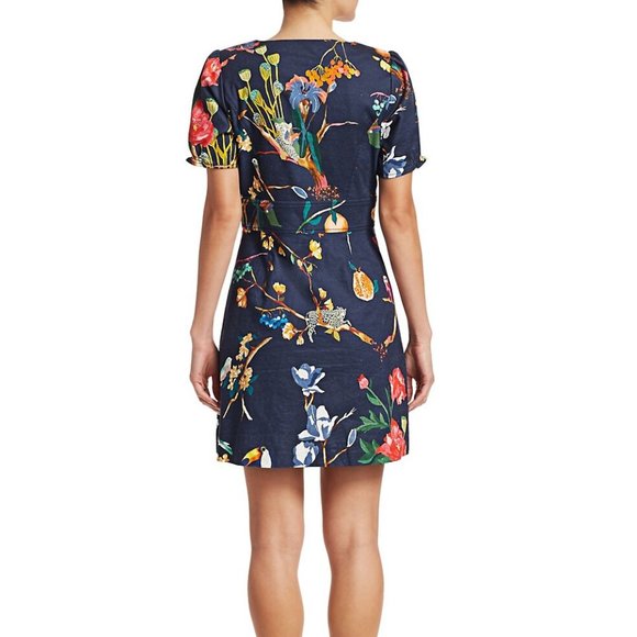 Tanya Taylor Blanca Jungle Print Button-Front Dress - Picture 2 of 10